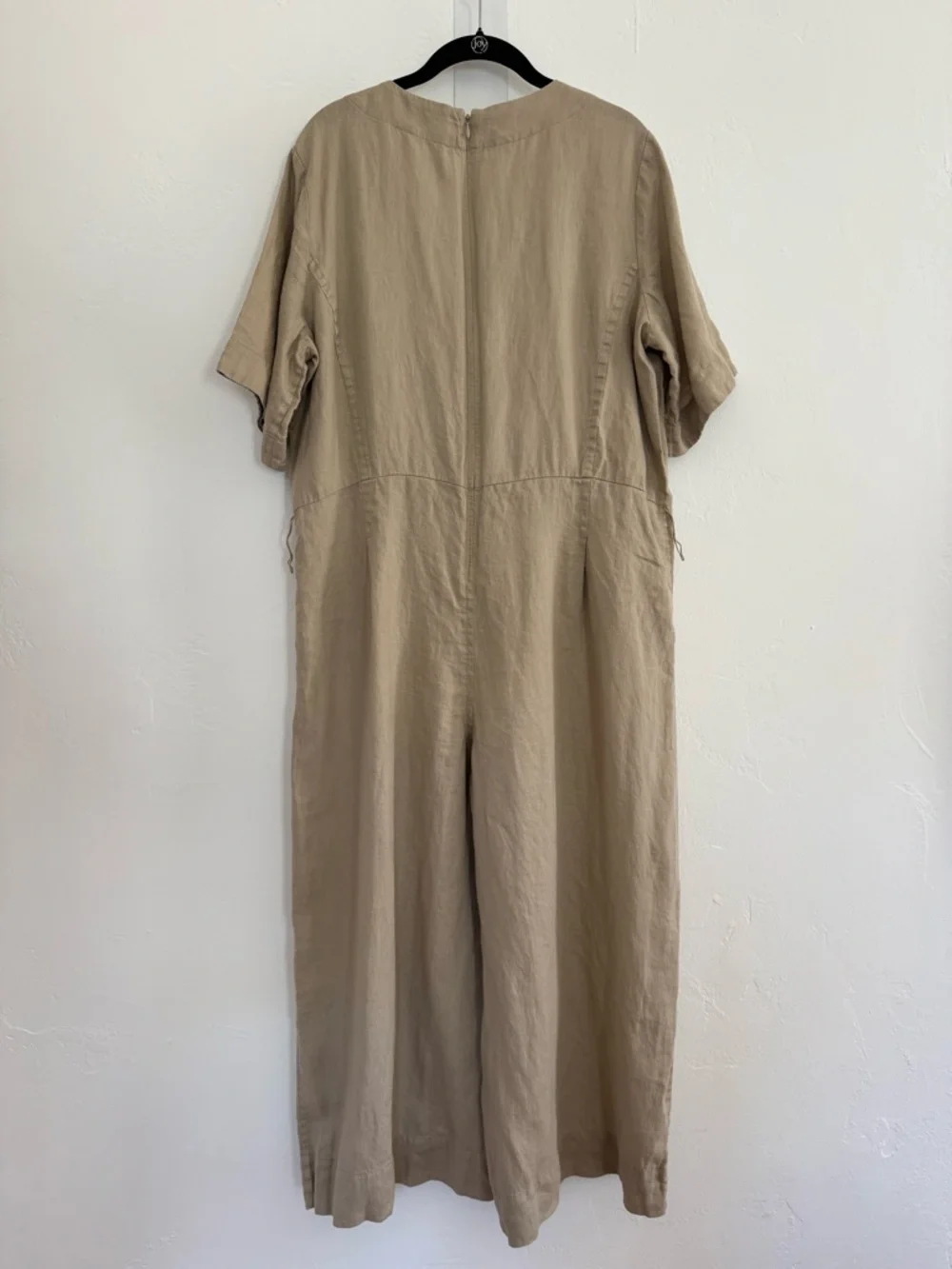 Everlane The Wrap Jumpsuit in European Flax Linen Coastal Wide Leg *NO BELT*